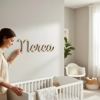 Nombres personalizados en madera de haya - MadCreativo