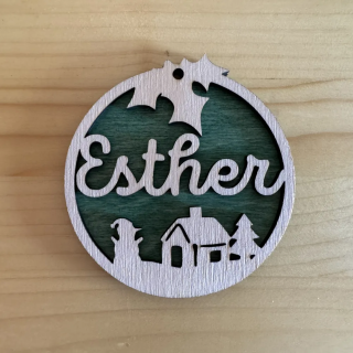 Bola de Navidad Personalizada Hoja