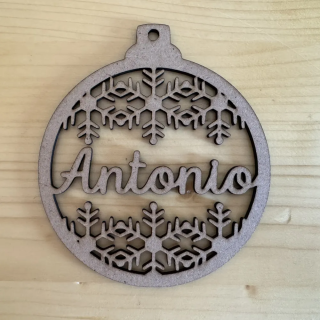 Bola Navidad Personalizada Copos L