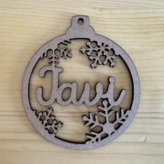 Bola navidad personalizada rústica