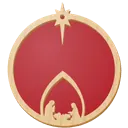 Bola de Navidad personalizada bolas de navidad a color con diseño Belén