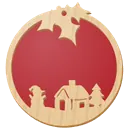 Bola de Navidad personalizada bolas de navidad a color con diseño Casita