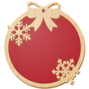 Bola de Navidad personalizada bolas de navidad a color con diseño Lazo y copos