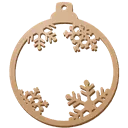 Bola de Navidad personalizada bolas de navidad rústica de MDF con diseño Copos