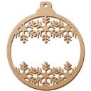 Bola de Navidad personalizada bolas de navidad rústica de MDF con diseño Copos en fila