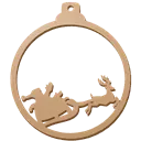Bola de Navidad personalizada bolas de navidad rústica de MDF con diseño Papá Noel