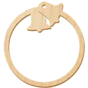 Bola de Navidad personalizada bola de navidad de madera de haya con diseño Campanas
