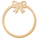 Bola de Navidad personalizada bola de navidad de madera de haya con diseño Lazo